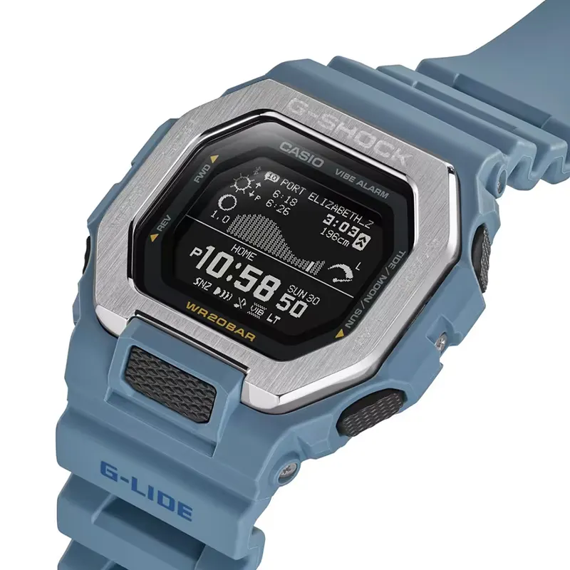 Casio G-Shock Digital G-LIDE (Bluetooth) Light Blue Strap Men's Watch- GBX-100-2A